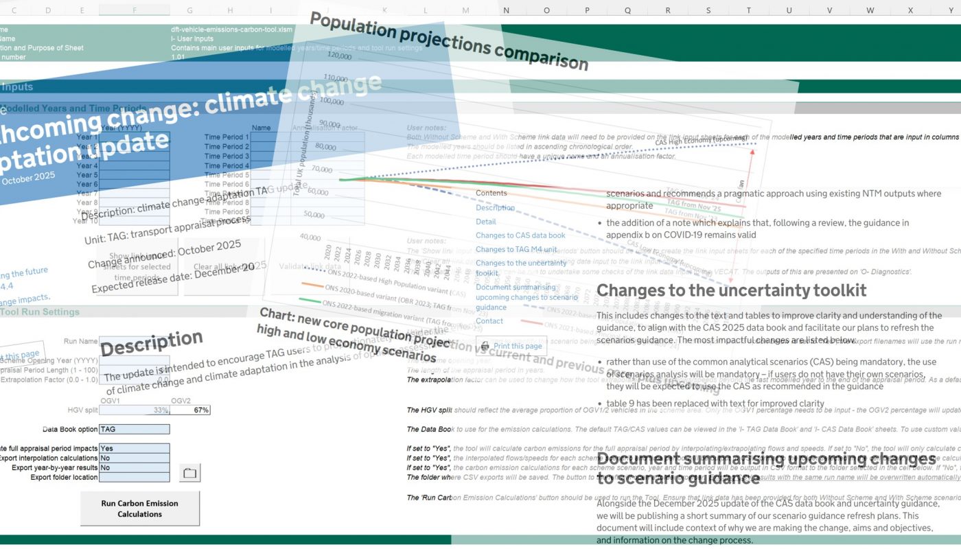 Decorative montage of elements of the December 2025 TAG changes
