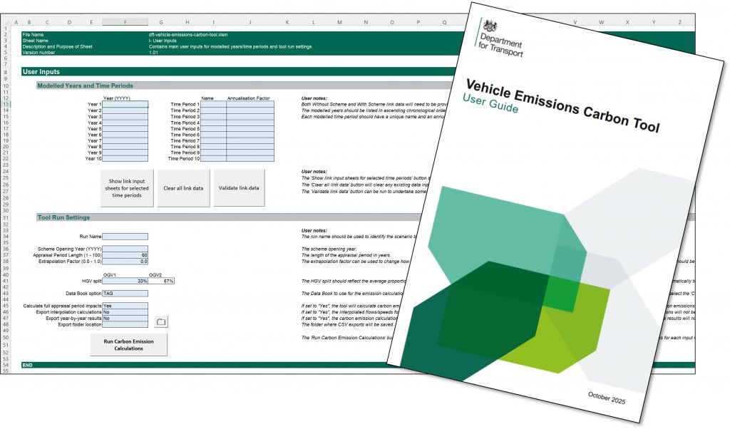 Montage of a tab from VECAT and the front cover of the VECAT user guide