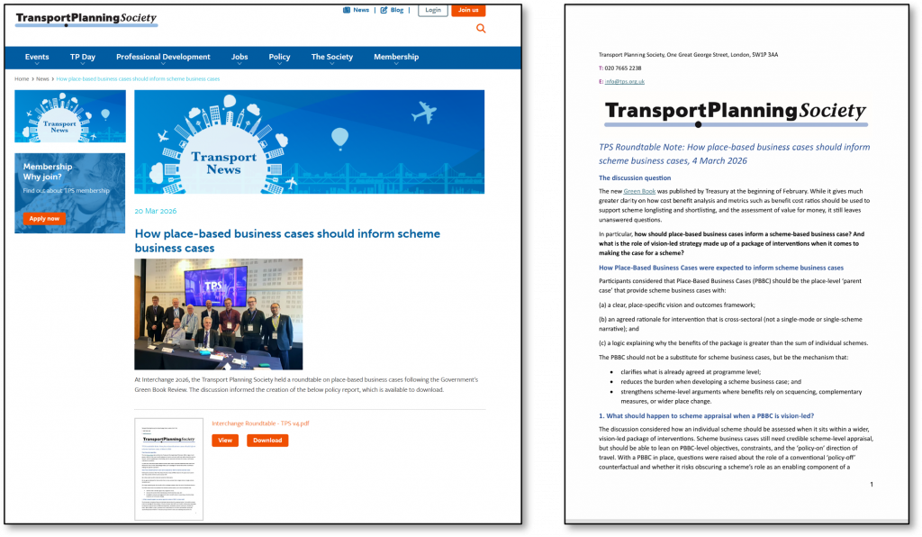 Screenshot of the TPS webpage for the note, and the first page of hte note